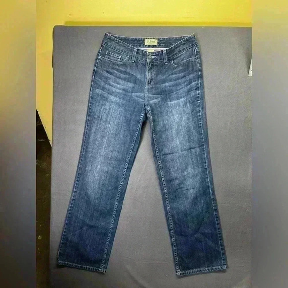 L.L. Bean Denim Straight Fit Vintage Jeans Womens 10M/T  Thick 100% cotton 0993 - Picture 1 of 8